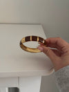 Eivora armbånd med striber - Brun/guld
