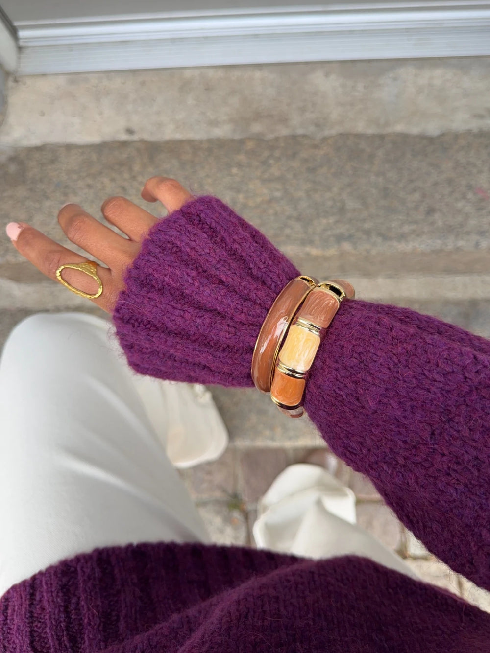 Ebony armbånd - Brun/beige