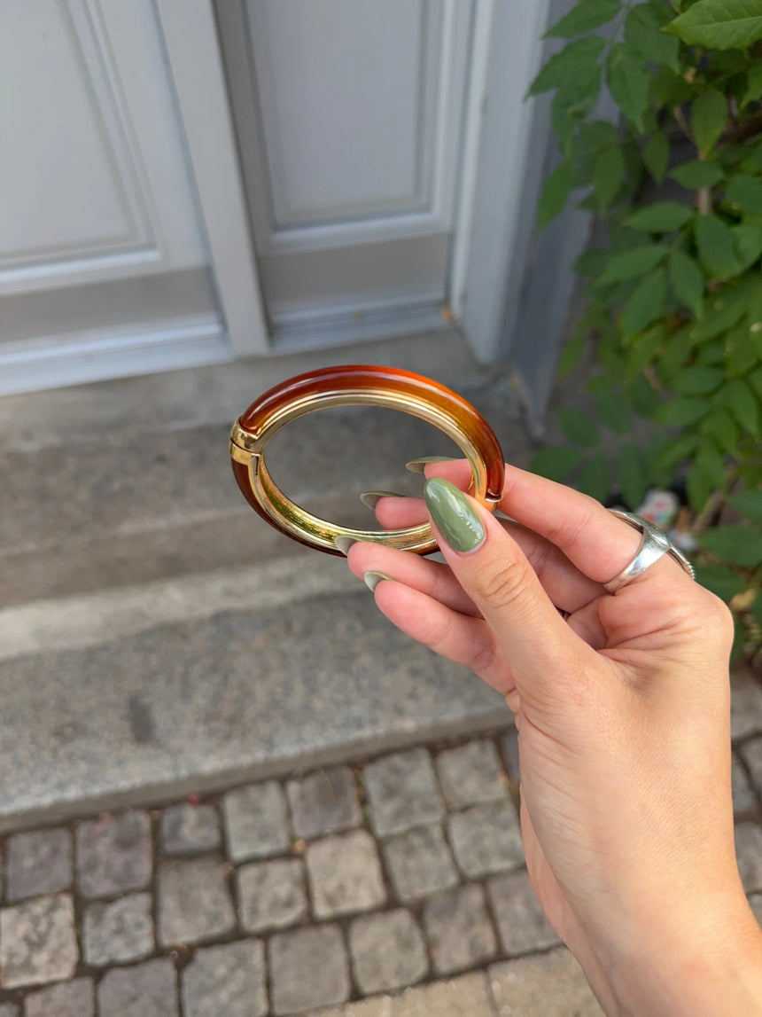 Tamira armbånd - Brun/guld