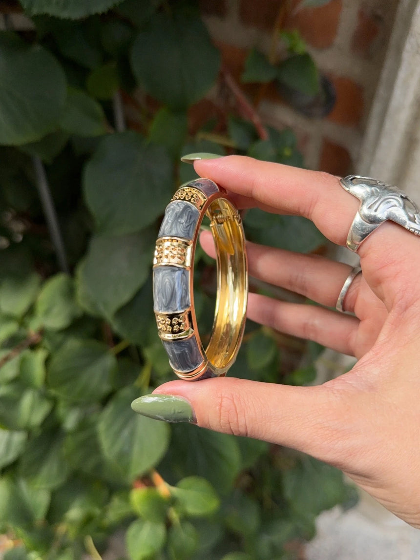 Tamma armbånd - Guld/blå