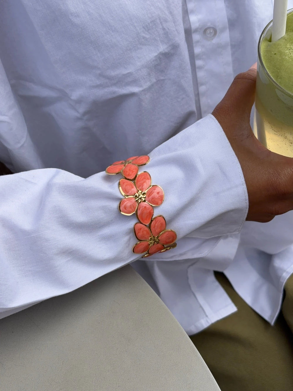 Zena armbånd - Koralfarvet
