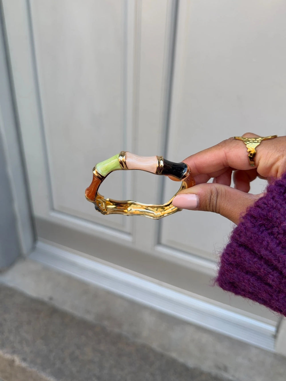 Ebony armbånd med striber - Multifarvet