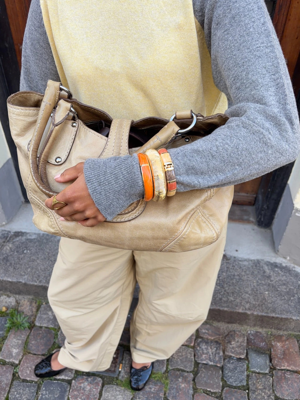 Elvina armbånd - Orange/Guld