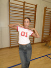 "01" baby tee - Lyserød/rød