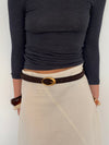 Earth bælte - Mørkebrun/guld