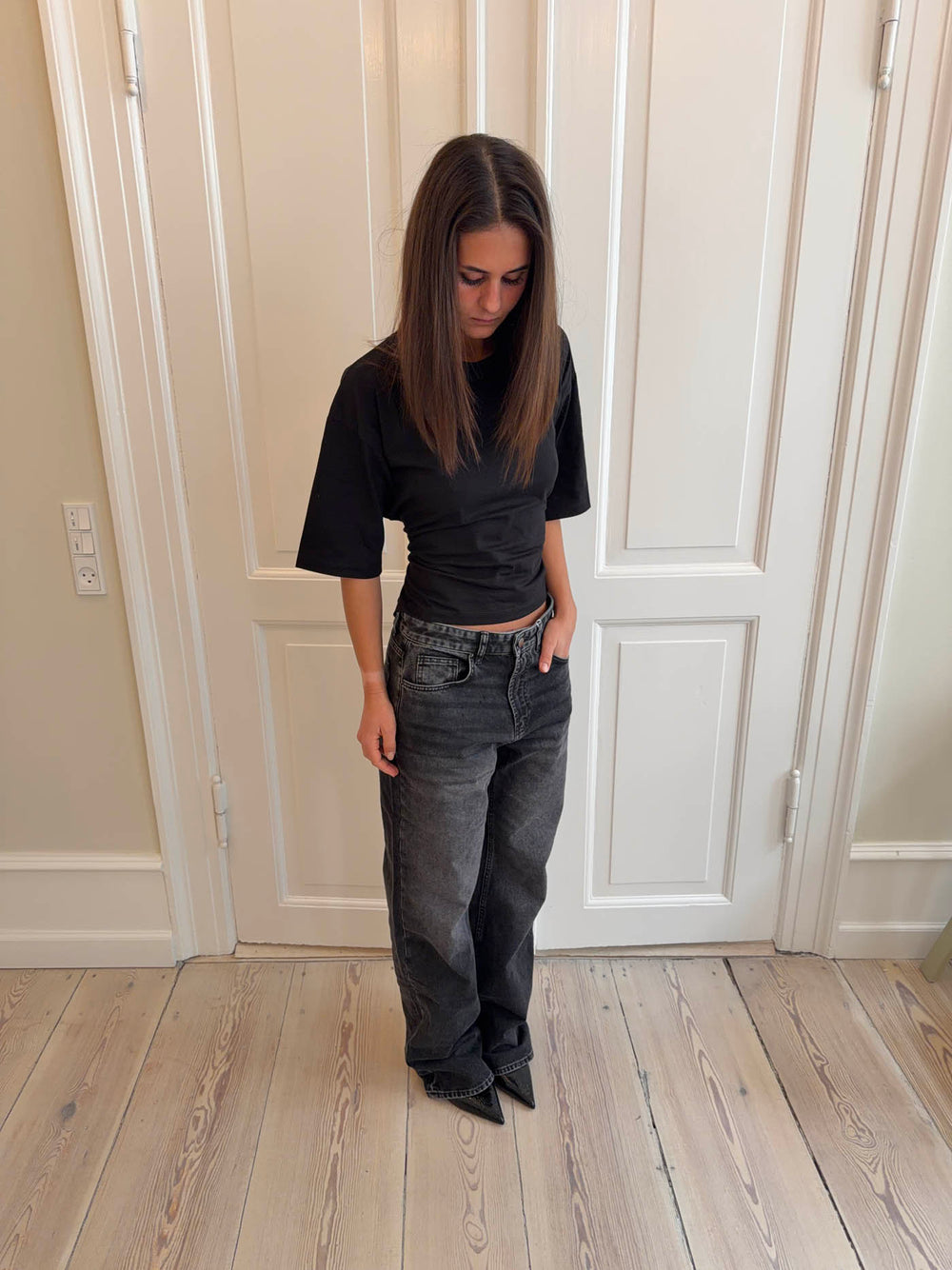 Sage baggy jeans - Mørke grå denim