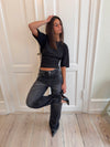 Sage baggy jeans - Mørke grå denim