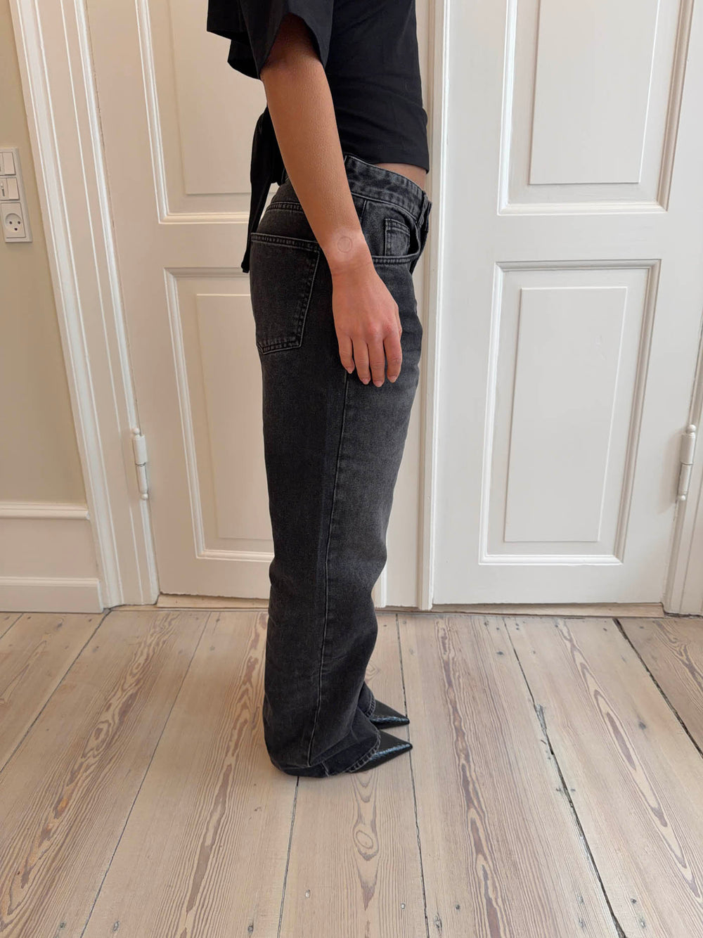 Sage baggy jeans - Mørke grå denim