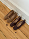 Yuna ballerina med hæl - Beige