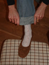 Gina ballerina i ruskind - Brun