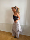Nora bandeautop i blonder - Sort