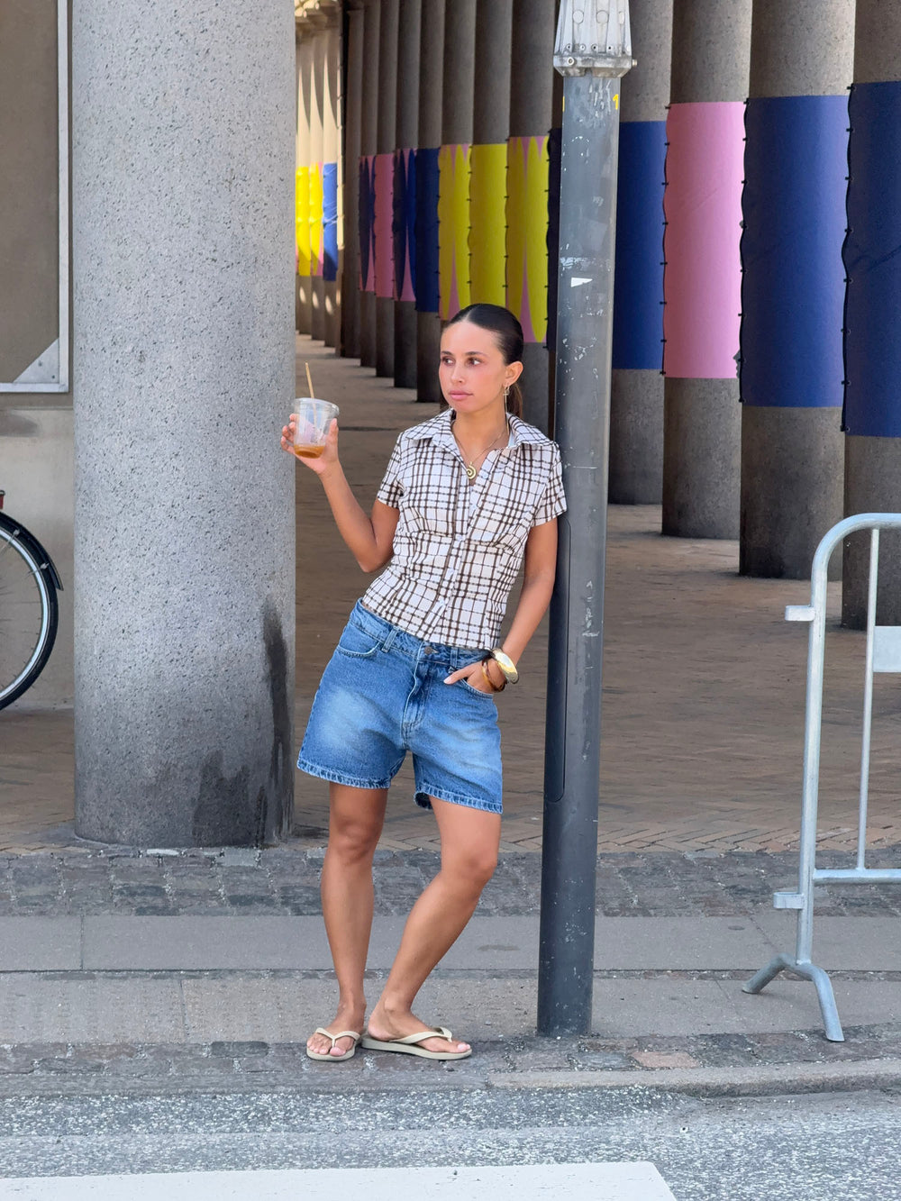 Linda bermudashorts - Blå denim