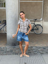 Linda bermudashorts - Blå denim