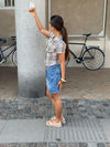 Linda bermudashorts - Blå denim
