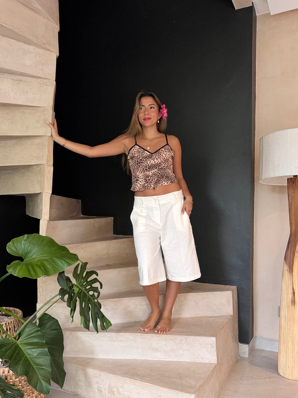 Cilena bermudashorts - Hvid