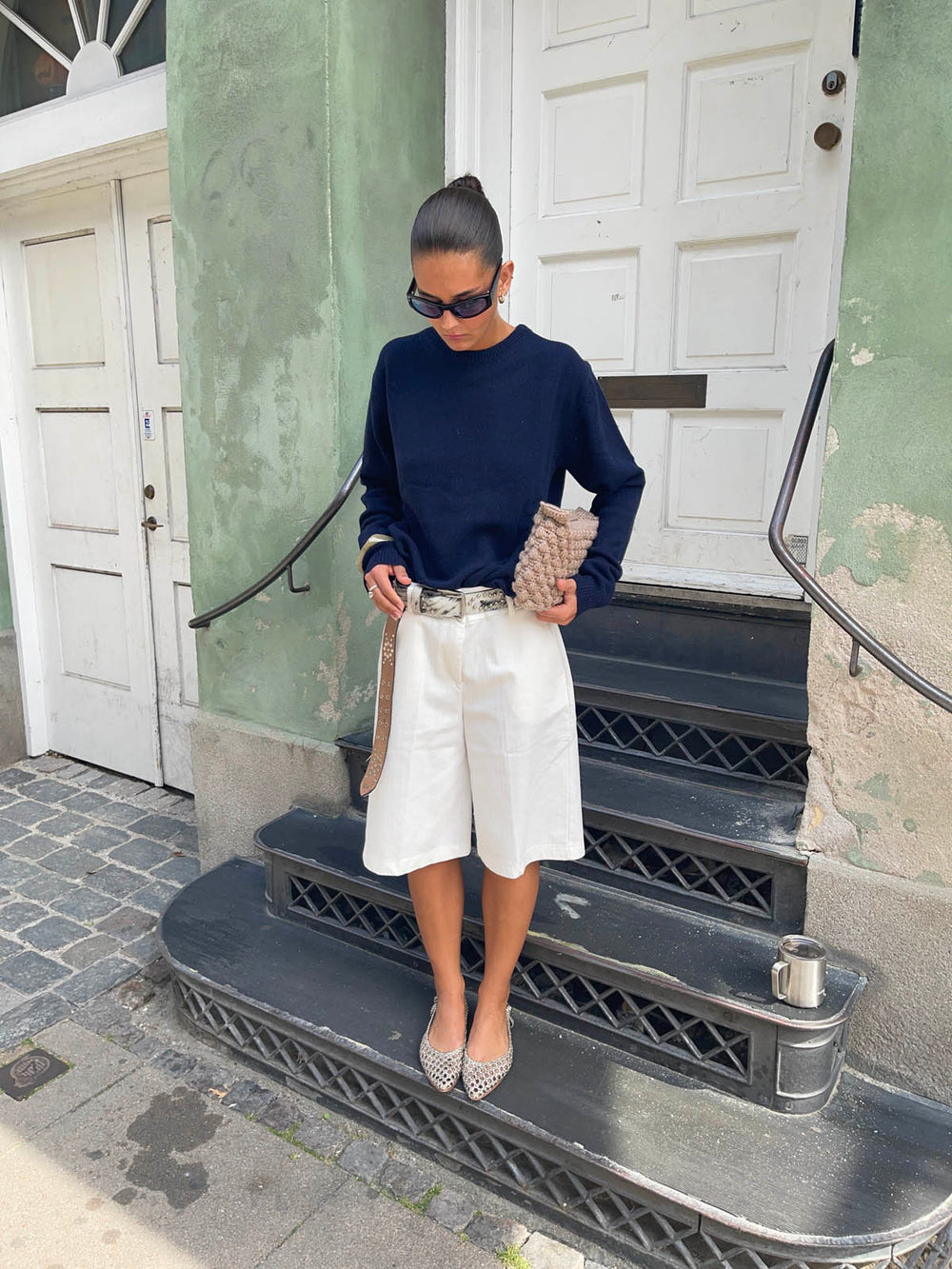 Cilena bermudashorts - Hvid