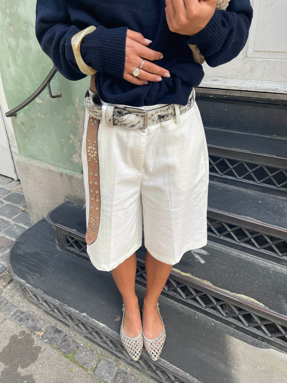 Cilena bermudashorts - Hvid