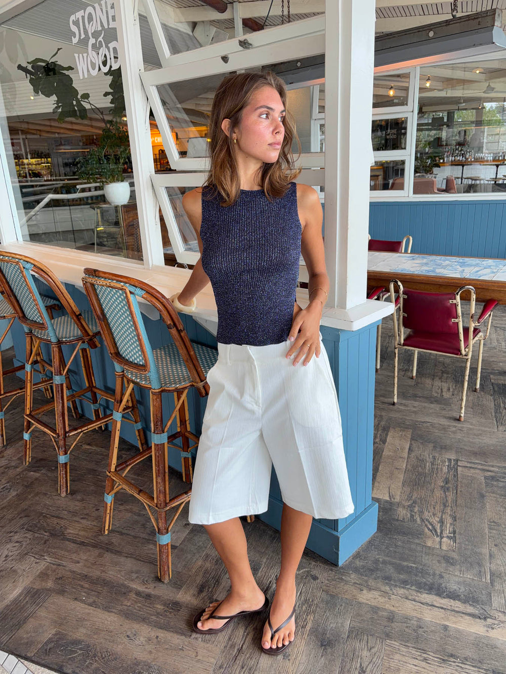 Cilena bermudashorts - Hvid