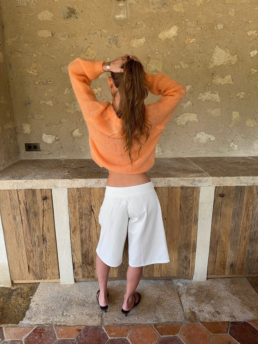 Thaliana bermudashorts  - Hvid