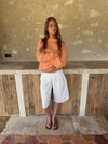 Thaliana bermudashorts  - Hvid