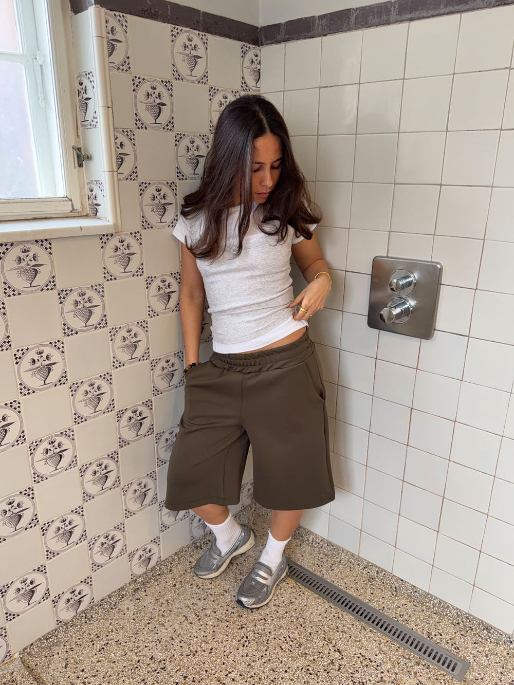 Kaline bermudashorts - Kaki