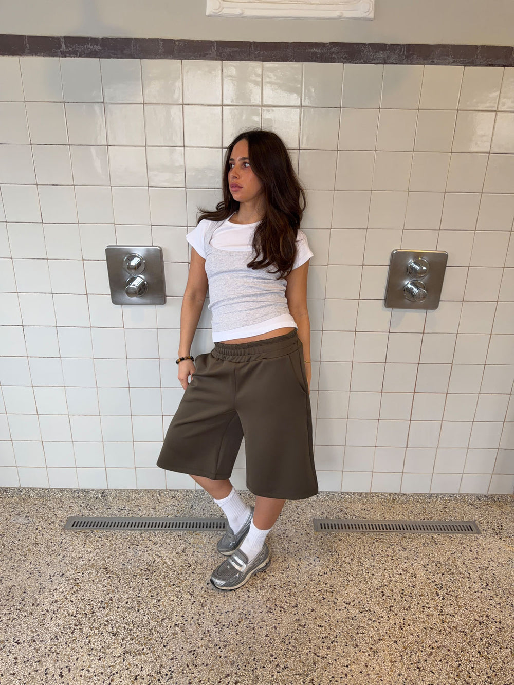 Kaline bermudashorts - Kaki