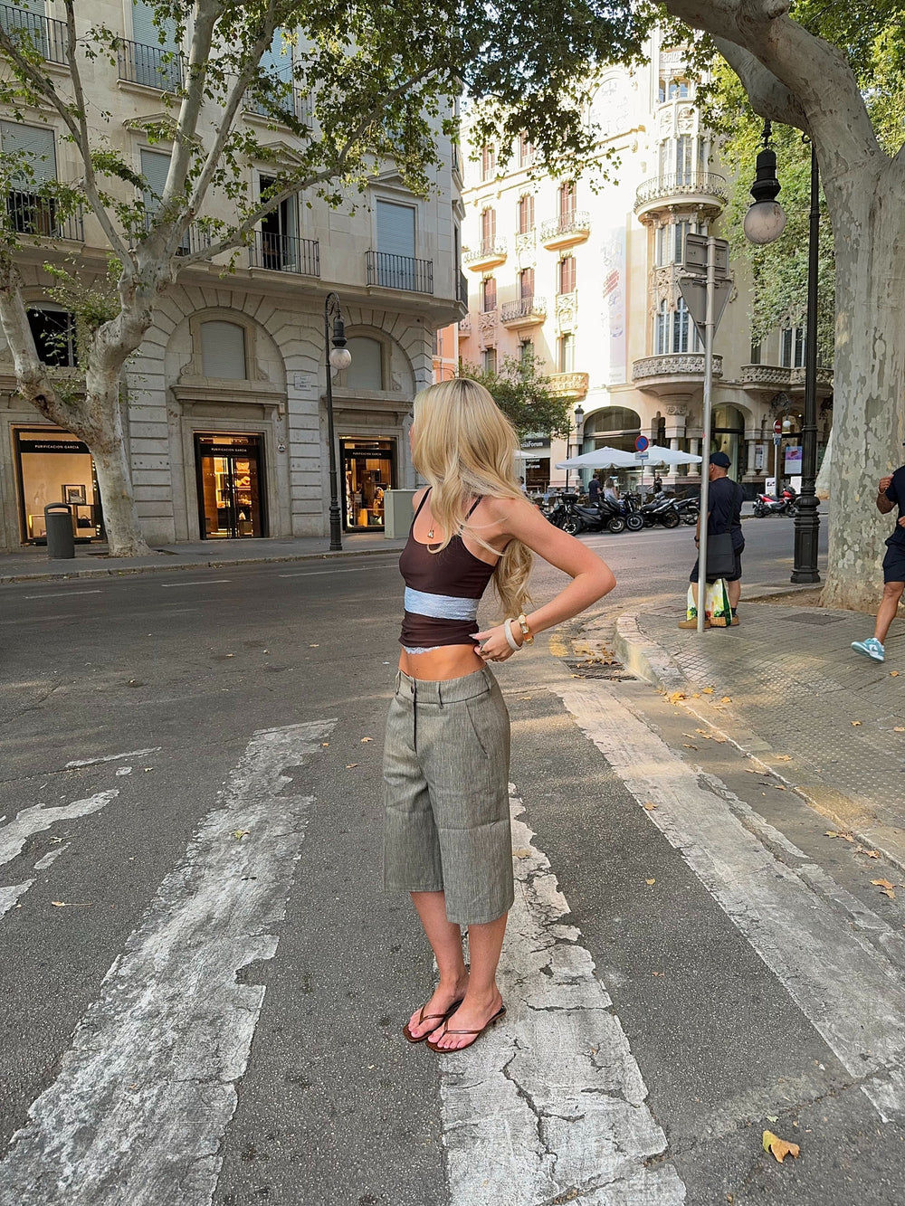 Nayaly bermudashorts  - Kaki