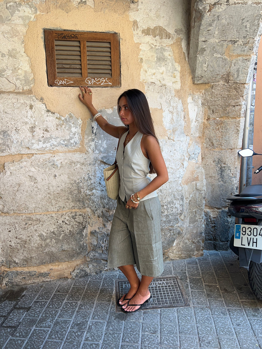 Nayaly bermudashorts  - Kaki