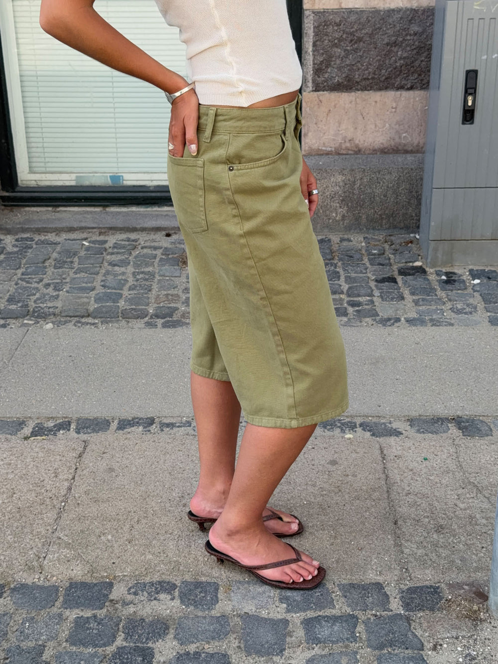 Vilea bermudashorts - Kaki