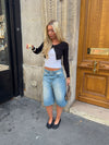 Beala bermudashorts - Lys denim