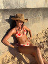 Bloma bikini med blomster - Rød/beige
