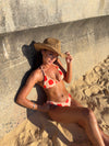 Bloma bikini med blomster - Rød/beige