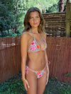 Ellie bikini med leopard print og blomster - Multifarvet