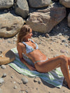 Veronica bikini med mønster - Hvid/grøn