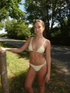 Juliette bikini med polkaprikker - Gul/hvide