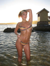 Secilie bikini med striber - Orange/gul