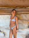 Samzara bikini med zigzag-mønster - Rosa/grå