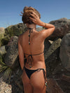 Cabana bikini med perledetaljer - Sort