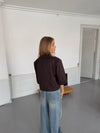 Carolyn cropped blazer - Brun