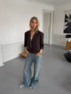 Carolyn cropped blazer - Brun