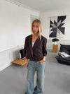 Carolyn cropped blazer - Brun