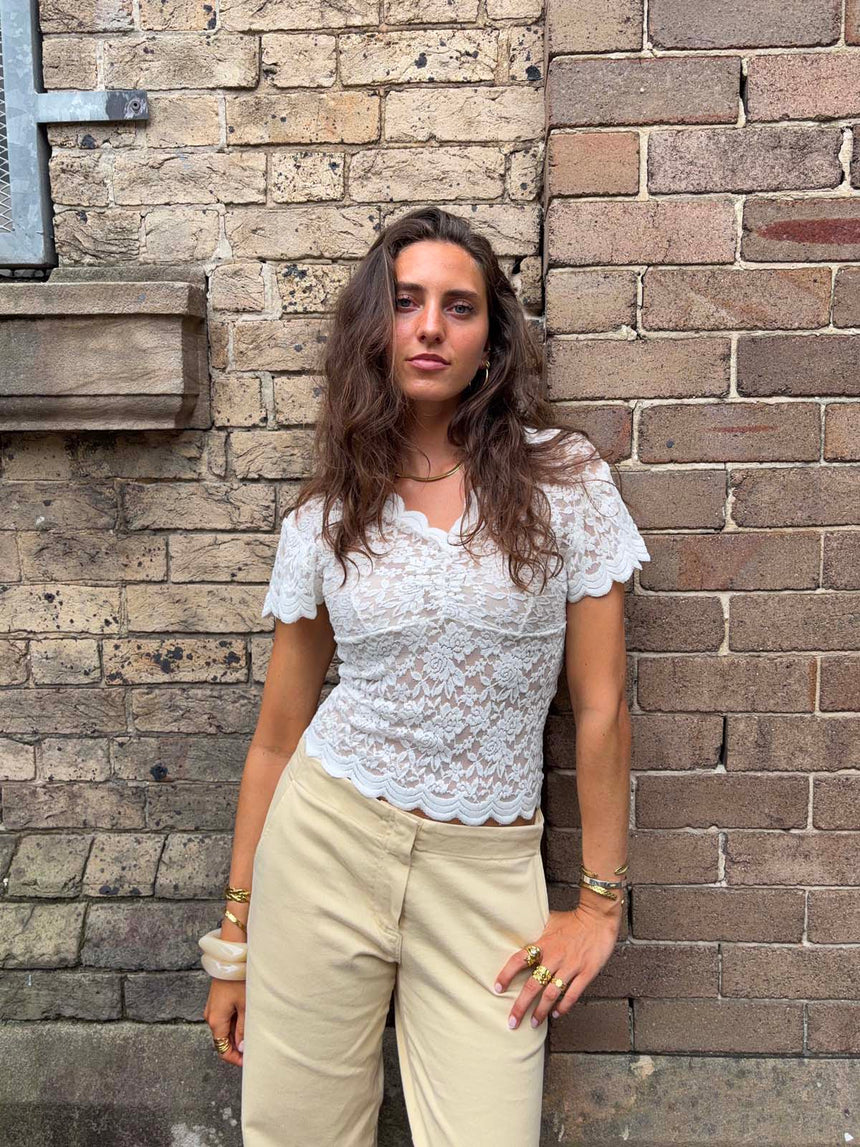 Isabel blondetop - Hvid