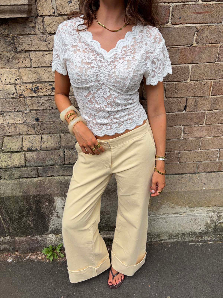 Isabel blondetop - Hvid