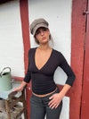 Penny bluse med trekvartærmer - Sort