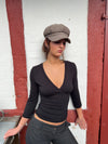 Penny bluse med trekvartærmer - Sort