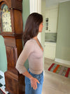 Penny bluse med trekvartærmer - Taupe