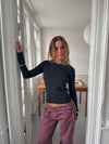Roleo langærmet bluse - Sort