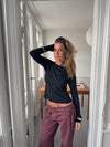 Roleo langærmet bluse - Sort