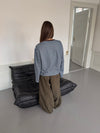 Lura bluse med striber - Blå/brun