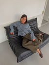 Lura bluse med striber - Blå/brun